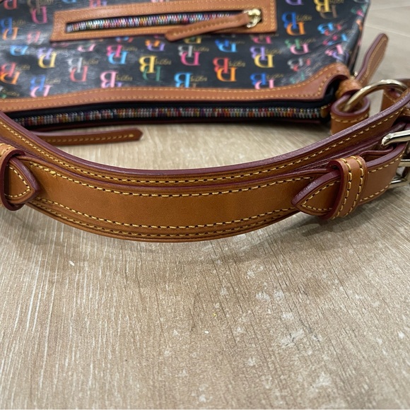 Dooney & Bourke Black Multicolor Logo Shoulder Bag - Picture 16 of 16